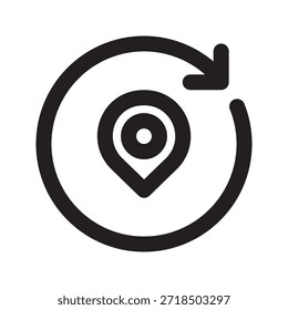 Icono de ubicación. El ícono se puede utilizar para Sitios web, Plantillas impresas, Plantillas de presentación, ilustraciones, etc
