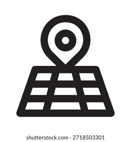 Icono de ubicación. El ícono se puede utilizar para Sitios web, Plantillas impresas, Plantillas de presentación, ilustraciones, etc