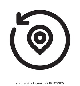 Icono de ubicación. El ícono se puede utilizar para Sitios web, Plantillas impresas, Plantillas de presentación, ilustraciones, etc