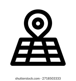 Icono de ubicación. El ícono se puede utilizar para Sitios web, Plantillas impresas, Plantillas de presentación, ilustraciones, etc