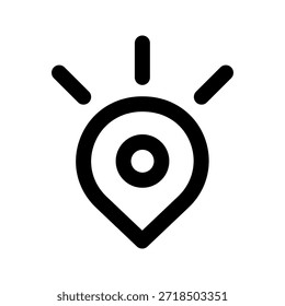 ícone de local. O ícone pode ser usado para sites, modelos de impressão, modelos de apresentação, ilustrações, etc