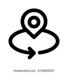 Icono de ubicación. El ícono se puede utilizar para Sitios web, Plantillas impresas, Plantillas de presentación, ilustraciones, etc