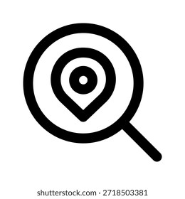 Icono de ubicación. El ícono se puede utilizar para Sitios web, Plantillas impresas, Plantillas de presentación, ilustraciones, etc
