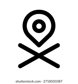 Icono de ubicación. El ícono se puede utilizar para Sitios web, Plantillas impresas, Plantillas de presentación, ilustraciones, etc