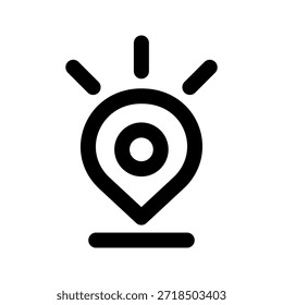 Icono de ubicación. El ícono se puede utilizar para Sitios web, Plantillas impresas, Plantillas de presentación, ilustraciones, etc