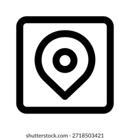 Icono de ubicación. El ícono se puede utilizar para Sitios web, Plantillas impresas, Plantillas de presentación, ilustraciones, etc