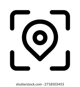 Icono de ubicación. El ícono se puede utilizar para Sitios web, Plantillas impresas, Plantillas de presentación, ilustraciones, etc