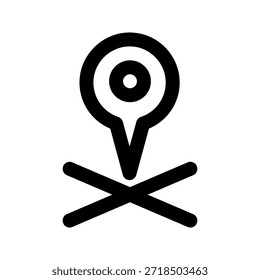 Icono de ubicación. El ícono se puede utilizar para Sitios web, Plantillas impresas, Plantillas de presentación, ilustraciones, etc