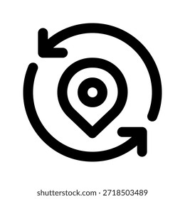 Icono de ubicación. El ícono se puede utilizar para Sitios web, Plantillas impresas, Plantillas de presentación, ilustraciones, etc