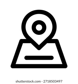 ícone de local. O ícone pode ser usado para sites, modelos de impressão, modelos de apresentação, ilustrações, etc