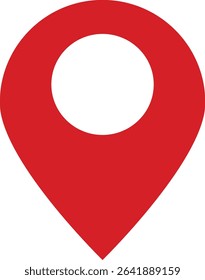 Location icon in clean vector style, representing map pins, navigation, and place markers. Perfect for apps, websites, and travel designs. Fully editable Adobe Illustrator EPS file included.