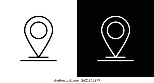 Icono de Locación concepto de trazo sobre fondo blanco