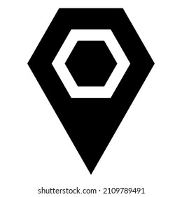 Location Icon With Cyberpunk Theme