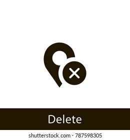 location icon. delete location. sign design