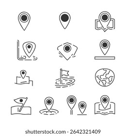 Location Icon  Design Black And White