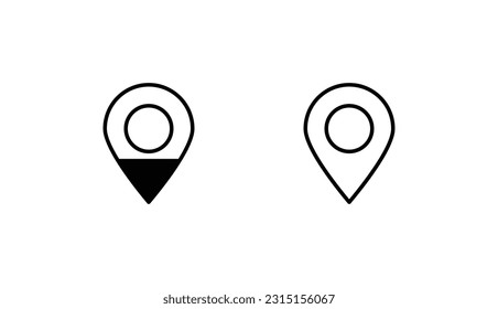 Location icon design with white background stock illustration
