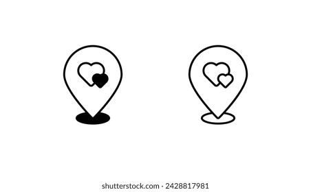 Location icon design with white background stock illustration