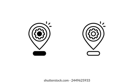 Location icon design with white background stock illustration