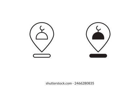 Diseño de ícono de Locación con fondo blanco ilustración de stock