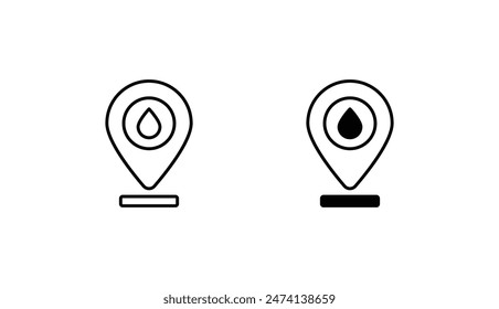 Location icon design with white background stock illustration