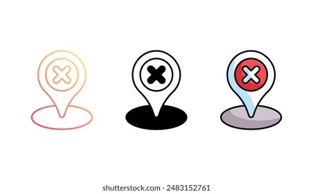 Location icon design with white background stock illustration