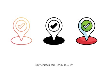 Diseño de ícono de Locación con fondo blanco ilustración de stock