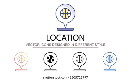 Location icon design with white background stock illustration