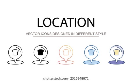 Location-Symbol-Design auf weißem Hintergrund - Stockgrafik