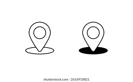 Location icon design with white background stock illustration
