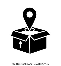 Location Icon in Dialogue Box  vector illustration, pictogram isolated on white background. color editable