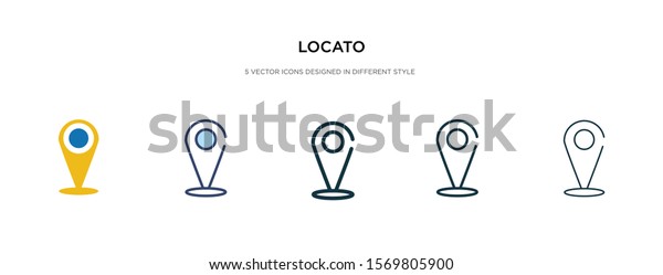 location icon in\
different style vector illustration. two colored and black location\
vector icons designed in filled, outline, line and stroke style can\
be used for web, mobile,\
ui