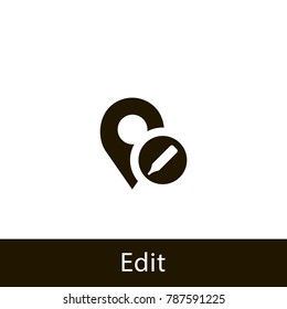 location icon. edit location. sign design