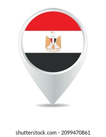 Location Icon for Egypt Flag, Vector