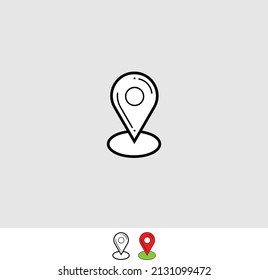 icono de ubicación para el diseño de formato eps 