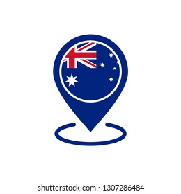 Location icon with the flag of Australia