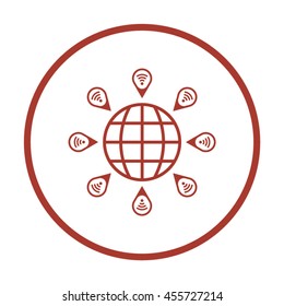 location icon. Flat design.