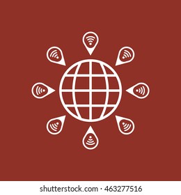 location icon. Flat design.