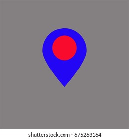 location icon flat design 