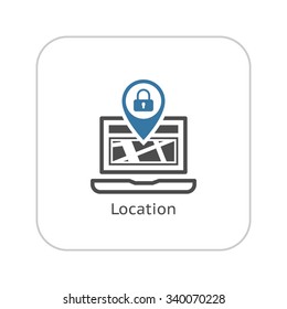 Location Icon. Flat Design. Business Concept. Isolated Illustration.