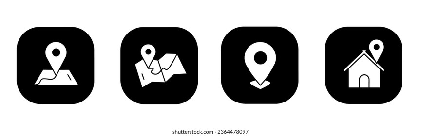 Location icon in flat. A location design. Stock vector.