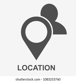 location icon. Flat design vector illustration
