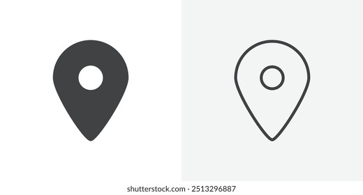 Location icon flat and simple set design