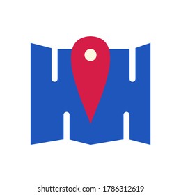 location icon with flat style icon