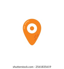 Location icon in flat style. Map pointer vector illustration on white isolated background.