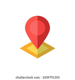 Location icon flat symbol. Isolated vector illustration of  icon sign concept for your web site mobile app logo UI design.