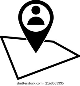 Location icon flat vector illustration on white background,.eps
