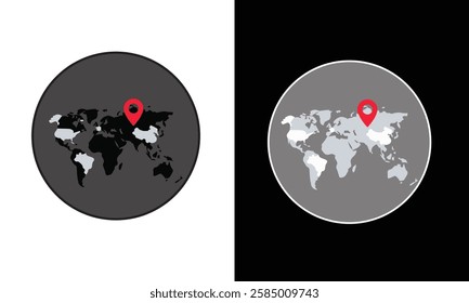 Location  icon flat vector illustration design. point illustration sign collection. position symbol. place logo. Icon for design. Easily editable