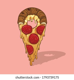 Icono de ubicación en forma de porción de pizza