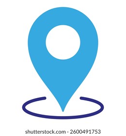 Location Icon in Glyph Dual Color Style. Simple Glyph Icon Vector. Simple Vector Design