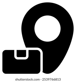 location icon with glyph style. Suitable for website design, logo, app and UI. Based on the size of the icon in general, so it can be reduced.